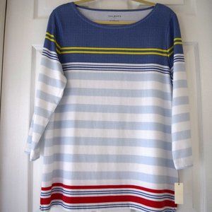 Talbots Mixed Stripe Multicolor Top